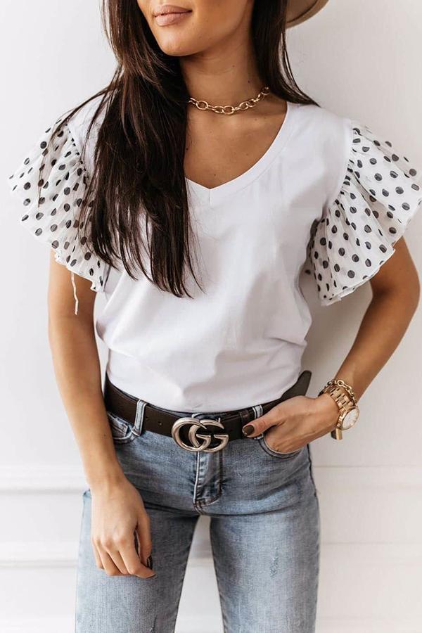 Urban Polka Dot Yarn Shirt