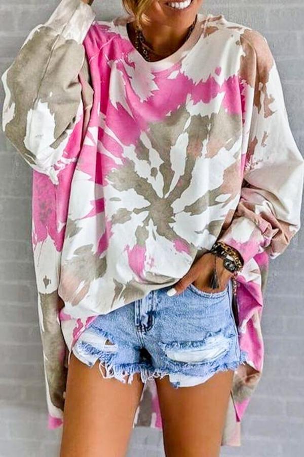 Tie-Dye Fashion Casual Sweatshirt Sweater