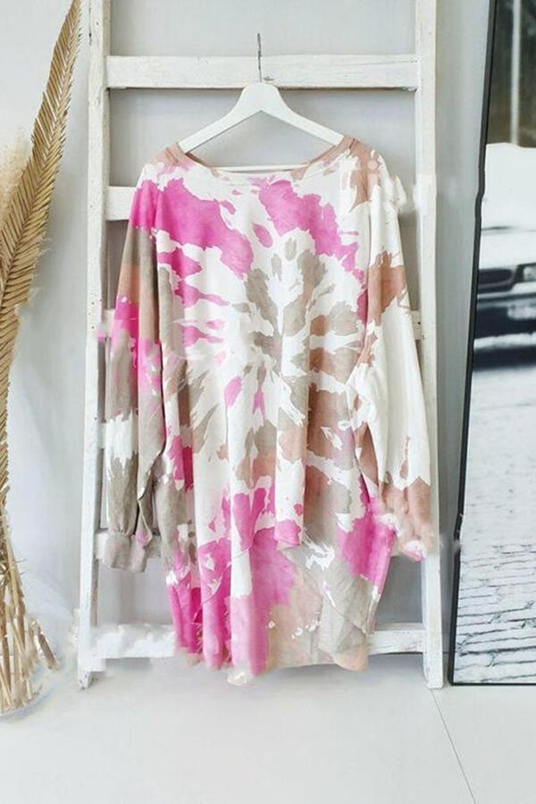 Tie-Dye Fashion Casual Sweatshirt Sweater