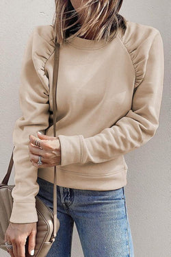 Long Sleeve Casual Solid Color Sweater