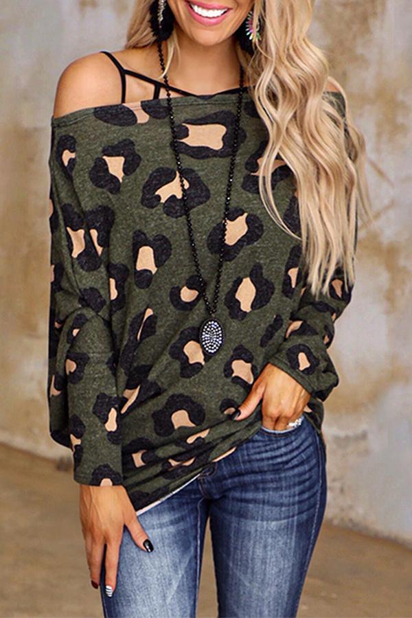 Fashion Printed Long Sleeve Loose Top