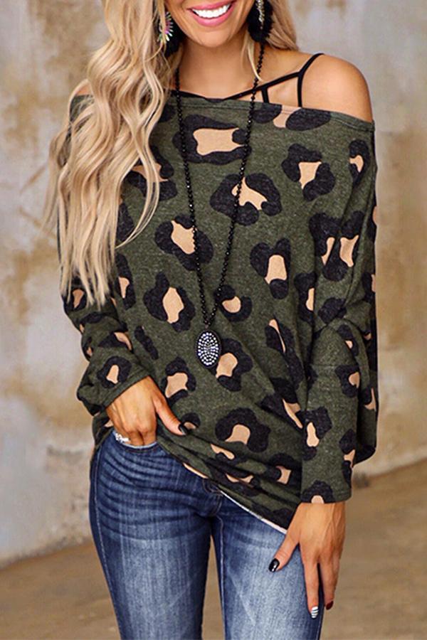 Fashion Printed Long Sleeve Loose Top