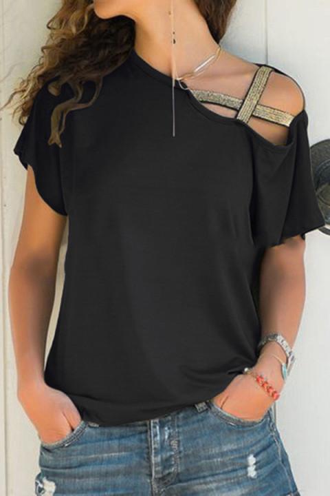 Sexy Lrregular Cross Shoulder T-shirt