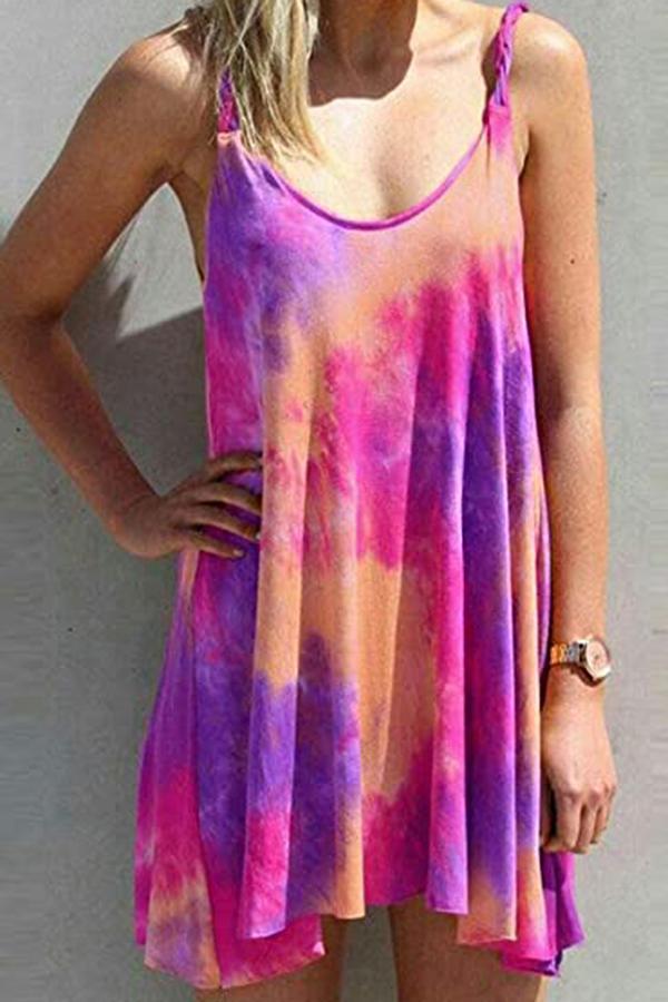 Gradient Print Strap Dress