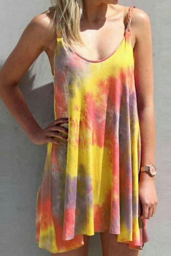 Gradient Print Strap Dress