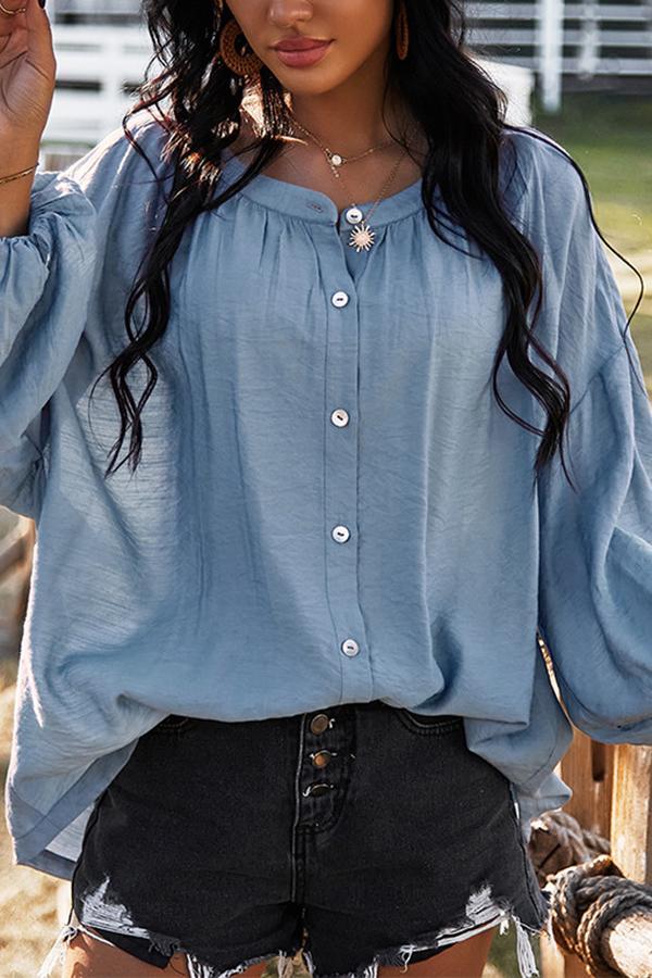 Pure Color Holiday Casual Shirt