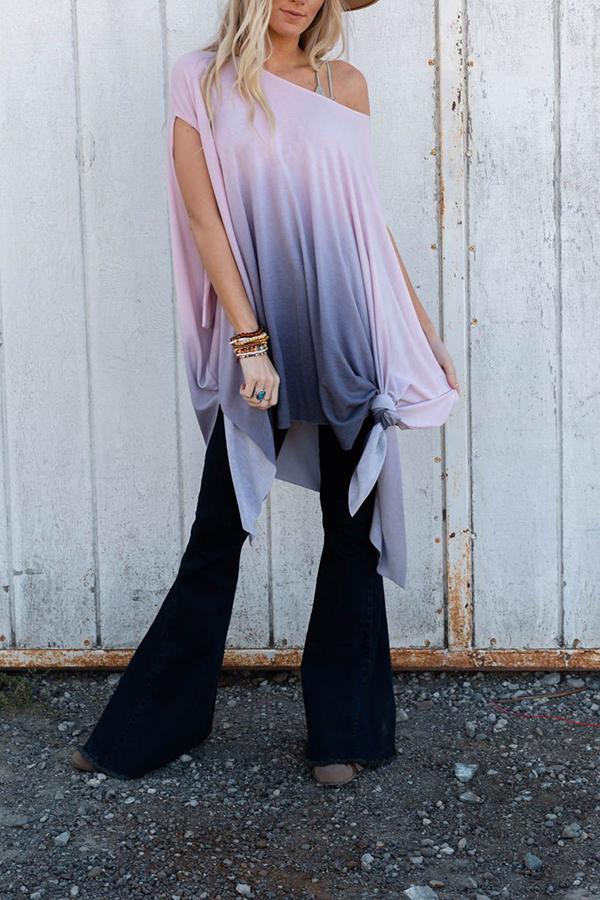 Trendy Gradient Sleeveless Loose Dress