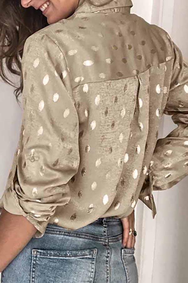 Loose Long Sleeve Lapel Top