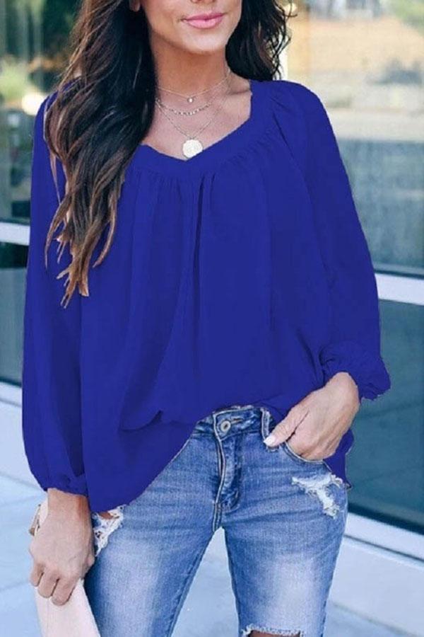 Solid Color Bow Tie Top