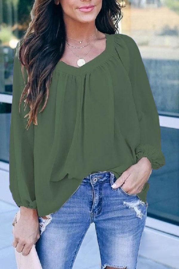 Solid Color Bow Tie Top