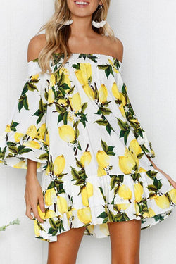 Off The Shoulder Ruffled Beach Dress