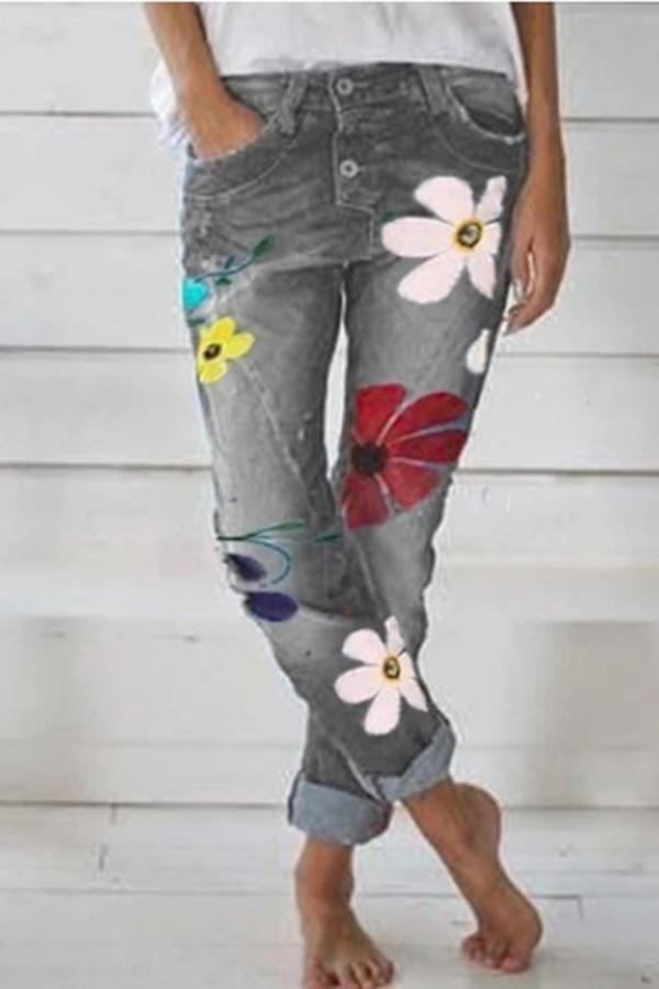 Printed Slim Fit jeans