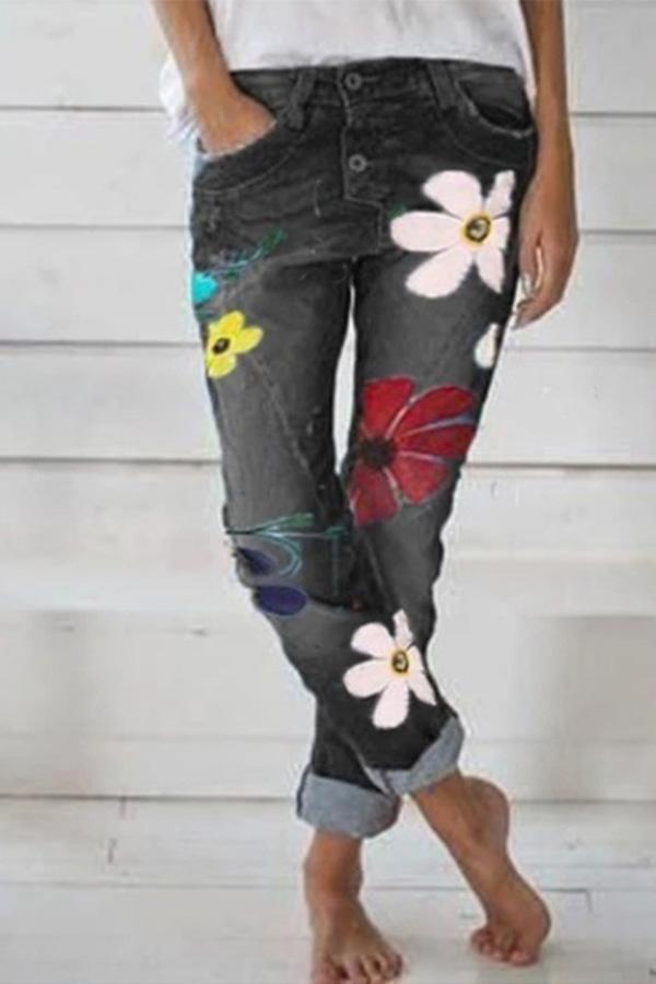 Printed Slim Fit jeans