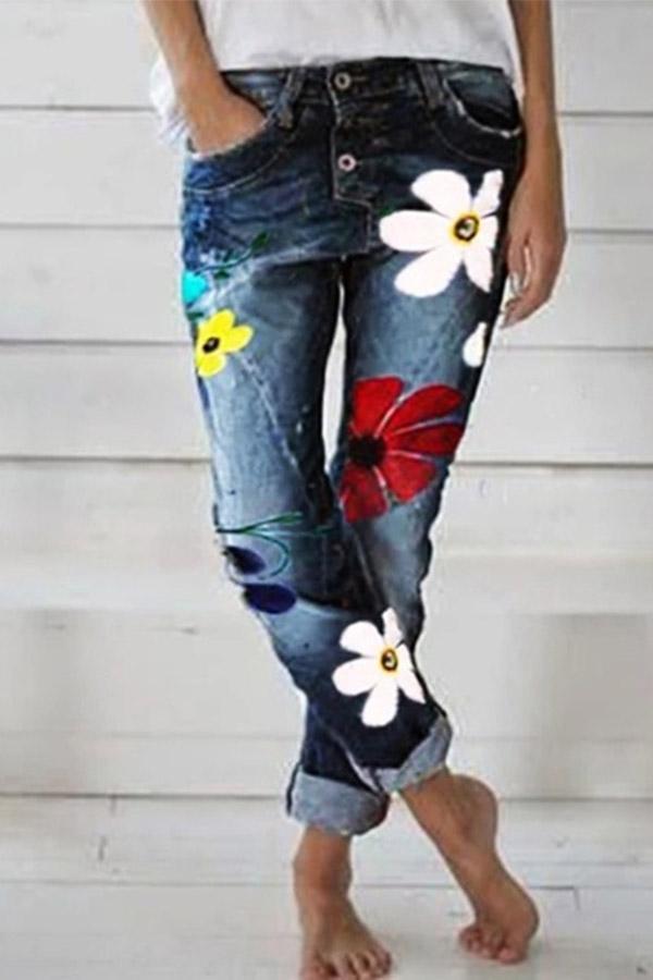 Printed Slim Fit jeans