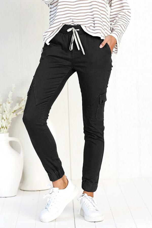 Casual Slim Fit Multi-pocket Pants