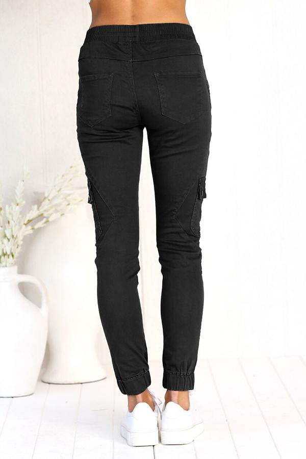 Casual Slim Fit Multi-pocket Pants