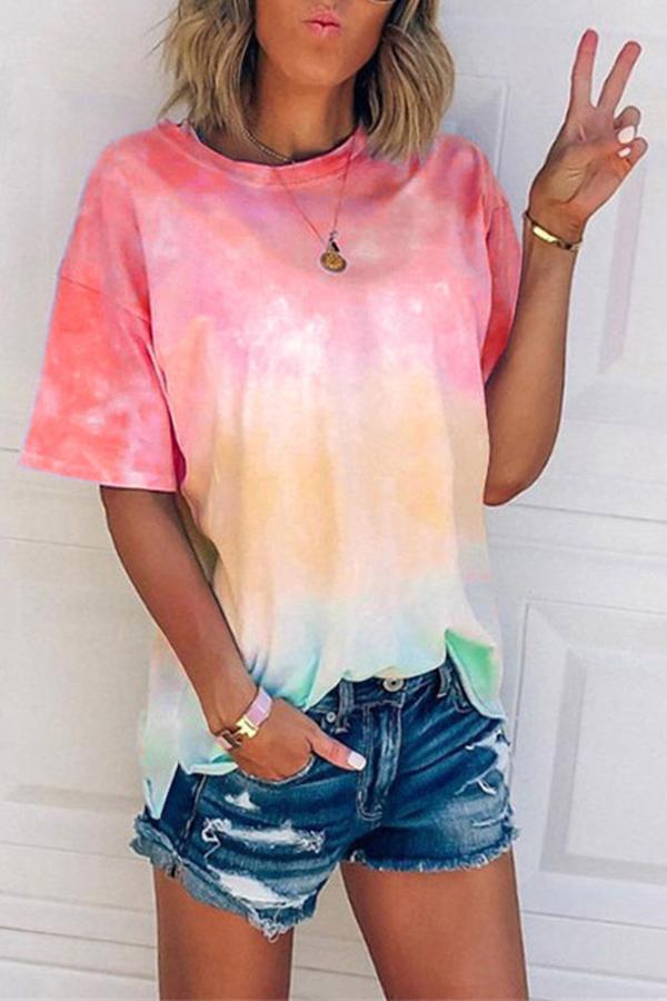 Tie-dye Gradient Rainbow T-shirt