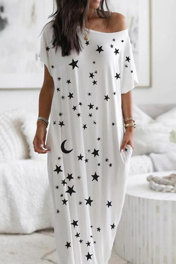 Casual Graphic Printed Short Sleeve Dress