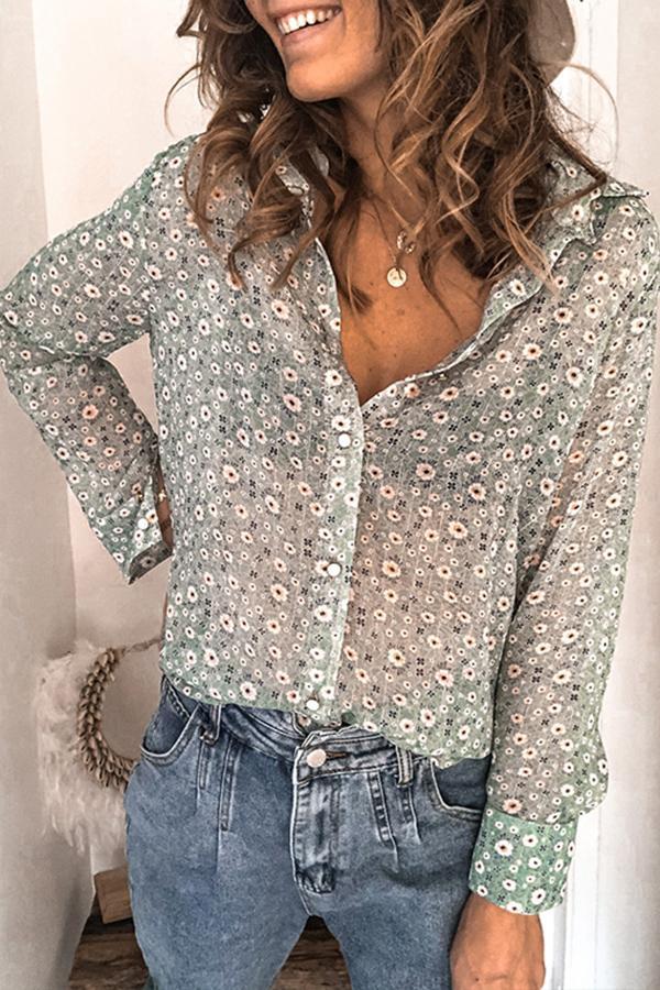 Floral Printed Long Sleeve Shirt