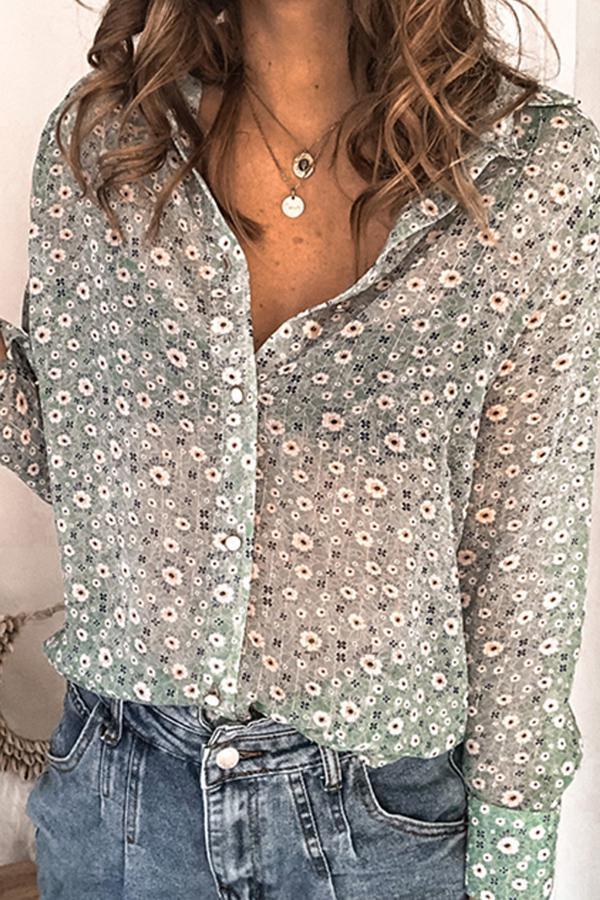 Floral Printed Long Sleeve Shirt