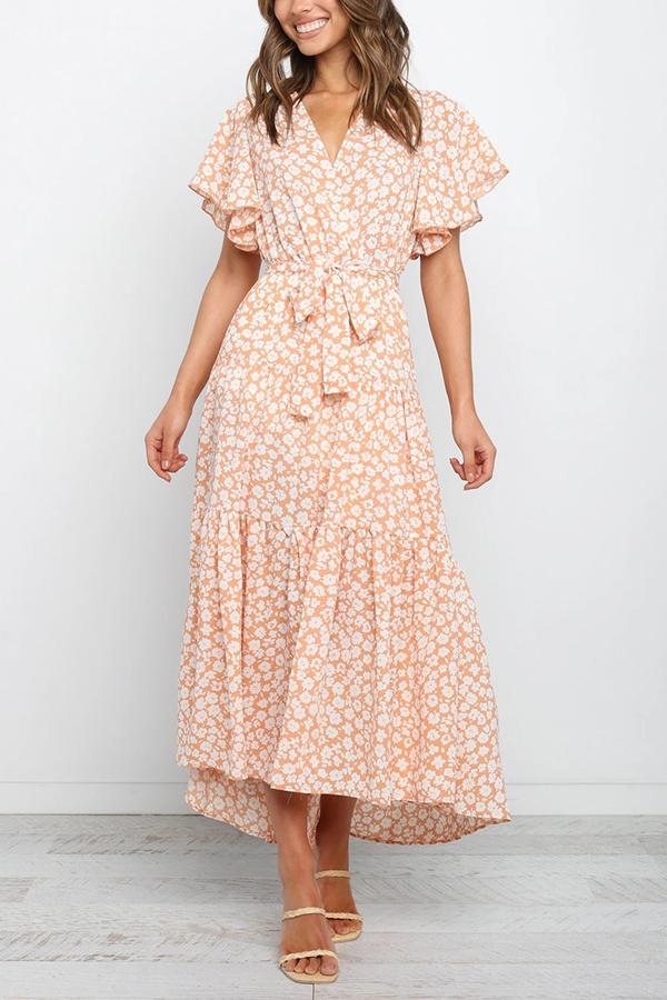 Temperament Floral Maxi Dress