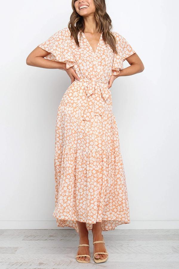 Temperament Floral Maxi Dress