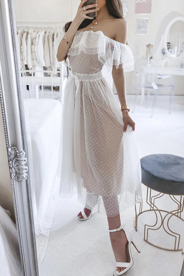 Mesh Polka Dot Wedding Dress