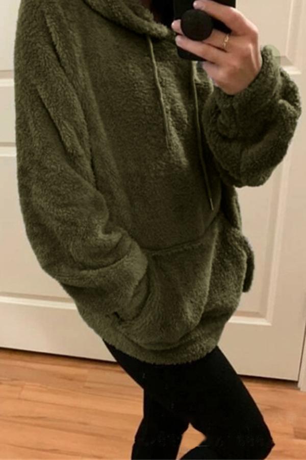 Women's Double-sided Fleece Hooded Sweater