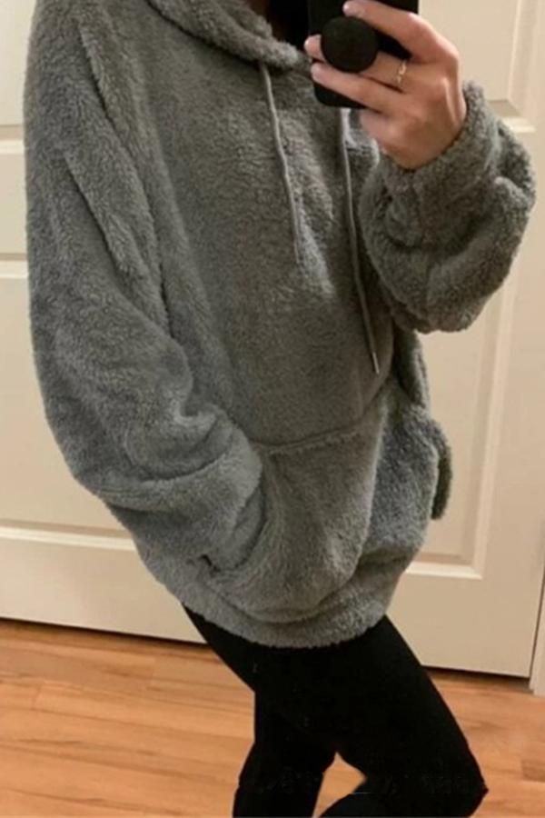 Women's Double-sided Fleece Hooded Sweater