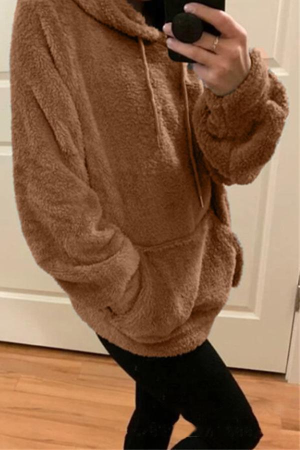 Women's Double-sided Fleece Hooded Sweater