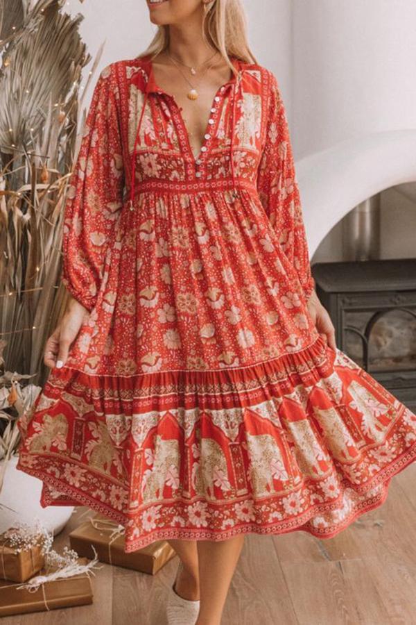 Bohemian Chiffon Beach Casual Dress