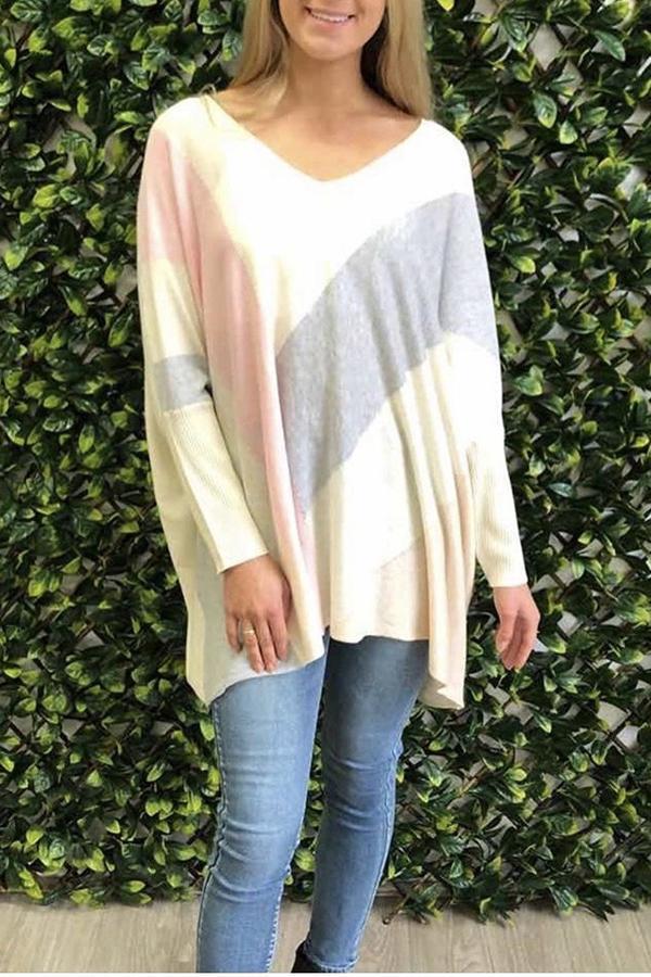 Burning Color Loose Casual Shirt Top