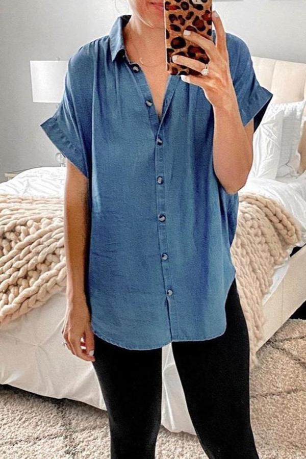 Vintage Solid Color Shirt