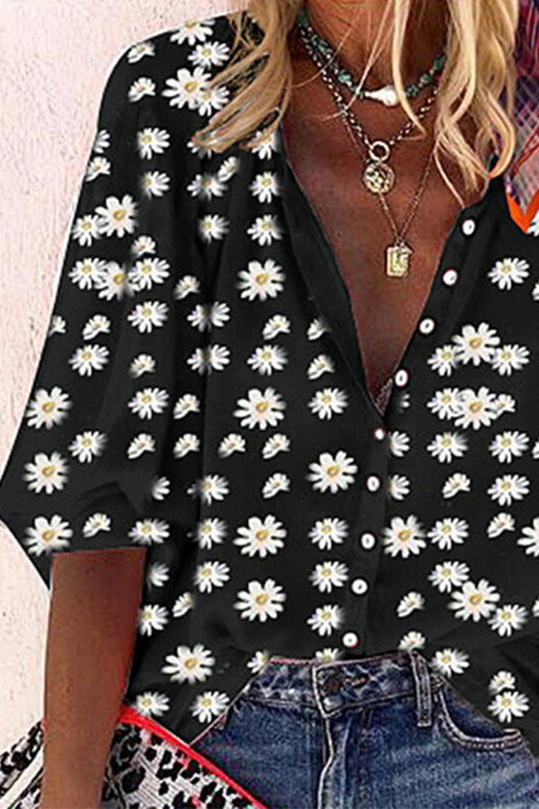 Sweet Floral Print Shirt