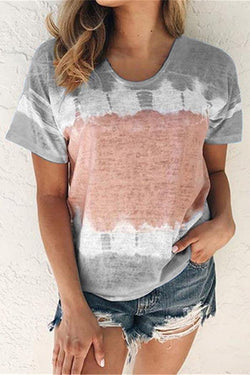 Round Neck Tie-dye T-shirt