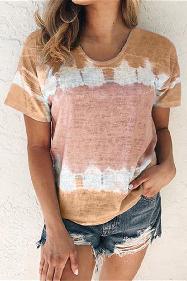 Round Neck Tie-dye T-shirt