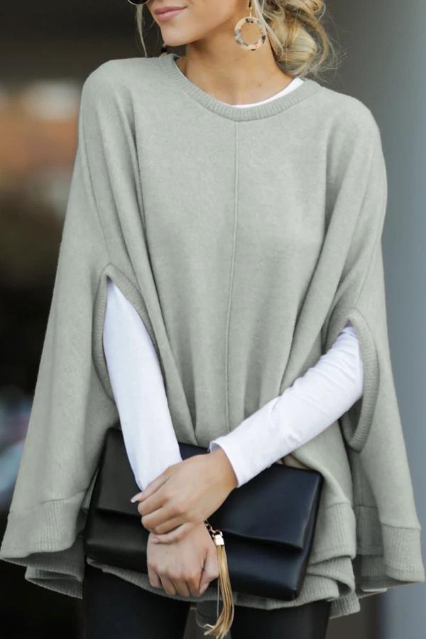 Cloak Design Round Neck Sweatshirt