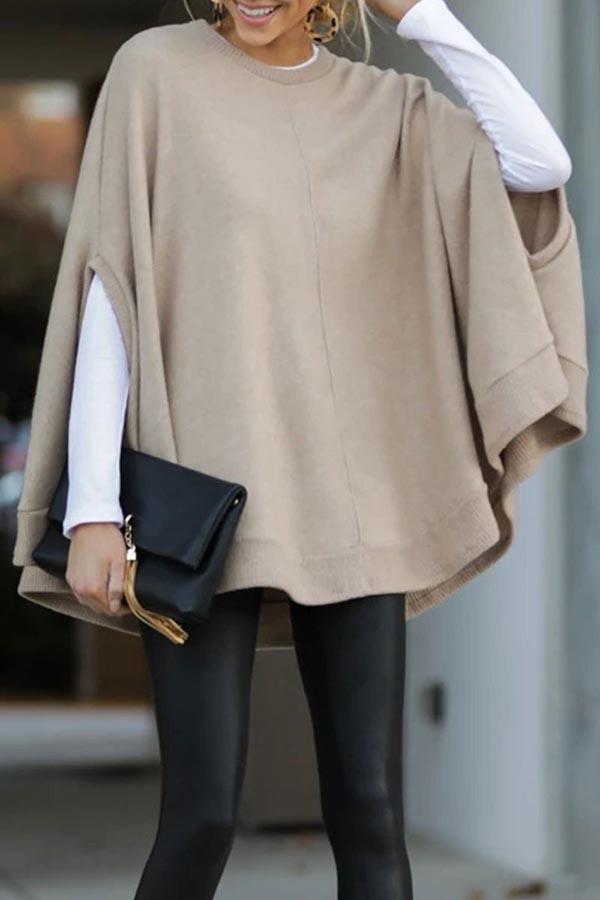 Cloak Design Round Neck Sweatshirt