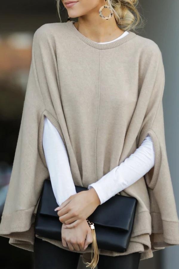 Cloak Design Round Neck Sweatshirt