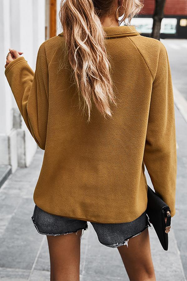 Casual Plain Baggy Sweatshirt