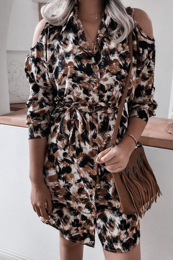 Luxe Stylish Strapless Leopard Print Draw Back Midi Dress