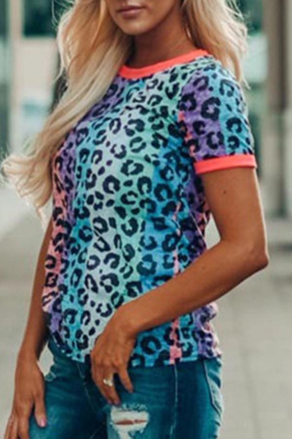 Stylish Colorful Leopard Print Shirt