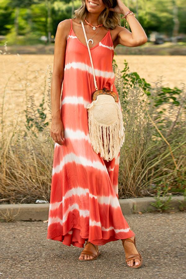 Sweet Baggy Tie Dye Sling Dress