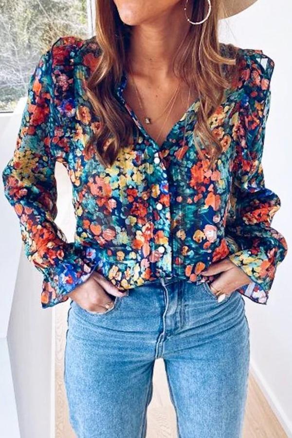 Urban Trendy Floral Print Shirts