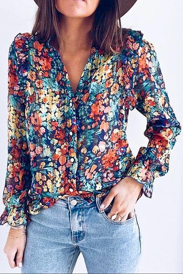 Urban Trendy Floral Print Shirts