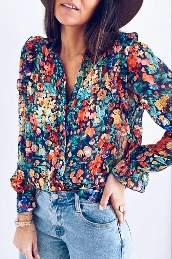 Urban Trendy Floral Print Shirts