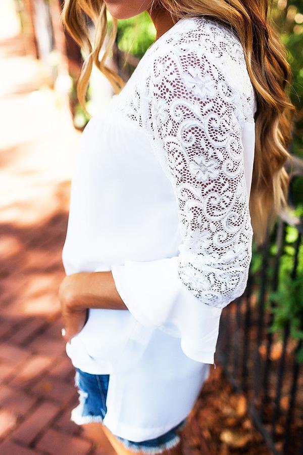 Sweet Hollow Lace Shirts