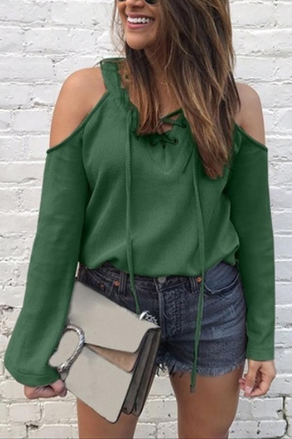 Stylish Sexy Casual  V-Neck Blouse