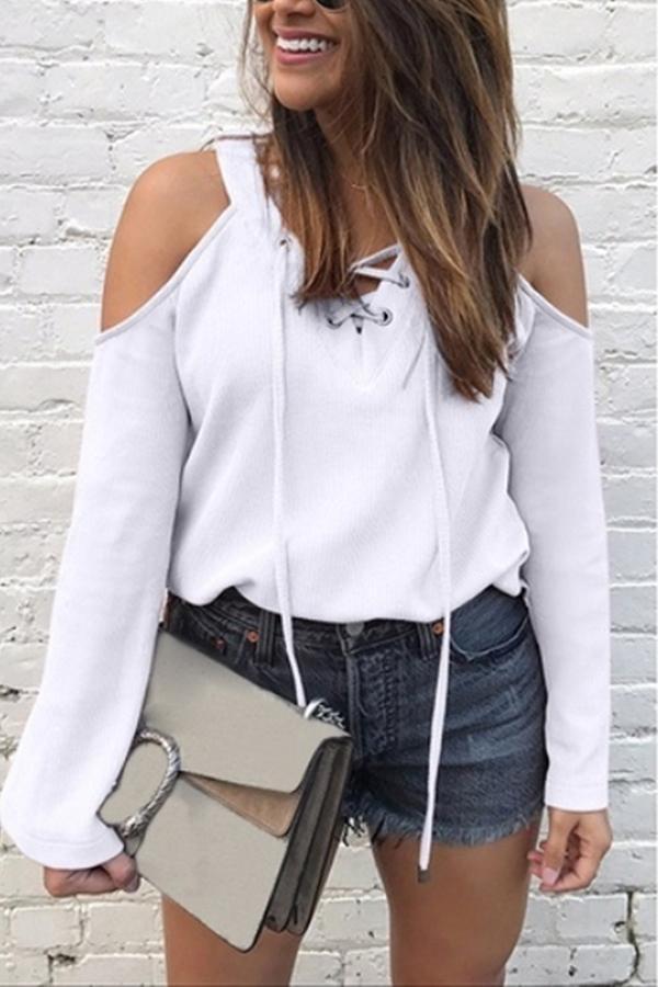 Stylish Sexy Casual  V-Neck Blouse