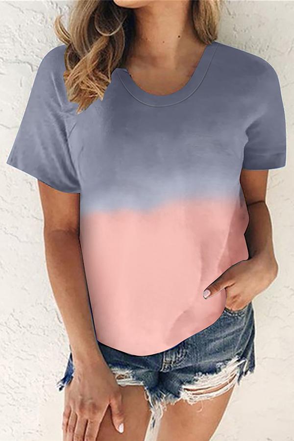 Stylish Gradient Tie Dye Baggy Shirt